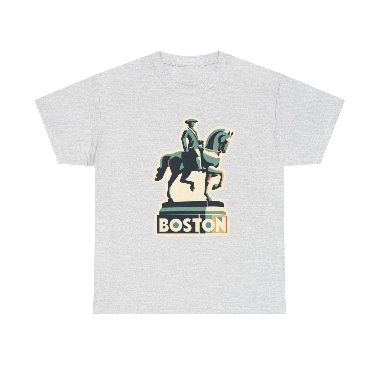 Boston Paul Revere Statue Graphic T Shirt Unisex NEW Heavy Cotton Tee