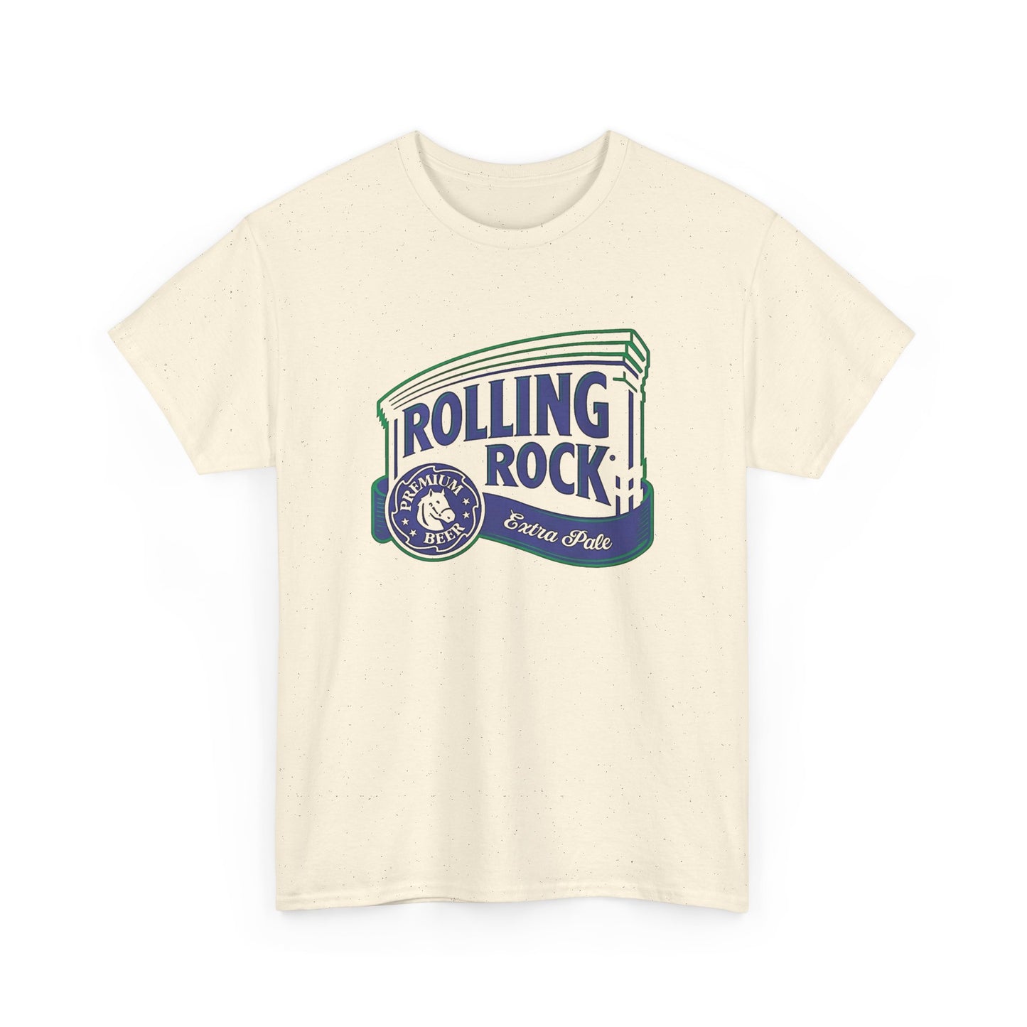 Rolling Rock Beer Vintage Graphic T Shirt NEW Unisex Heavy Cotton Tee