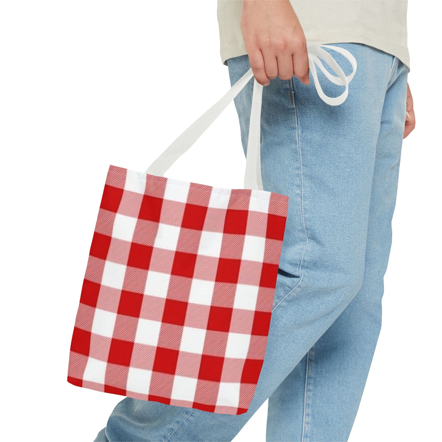 Red Checkered All Over Print BRAND NEW Purse - Pocketbook - Travel Tote Bag