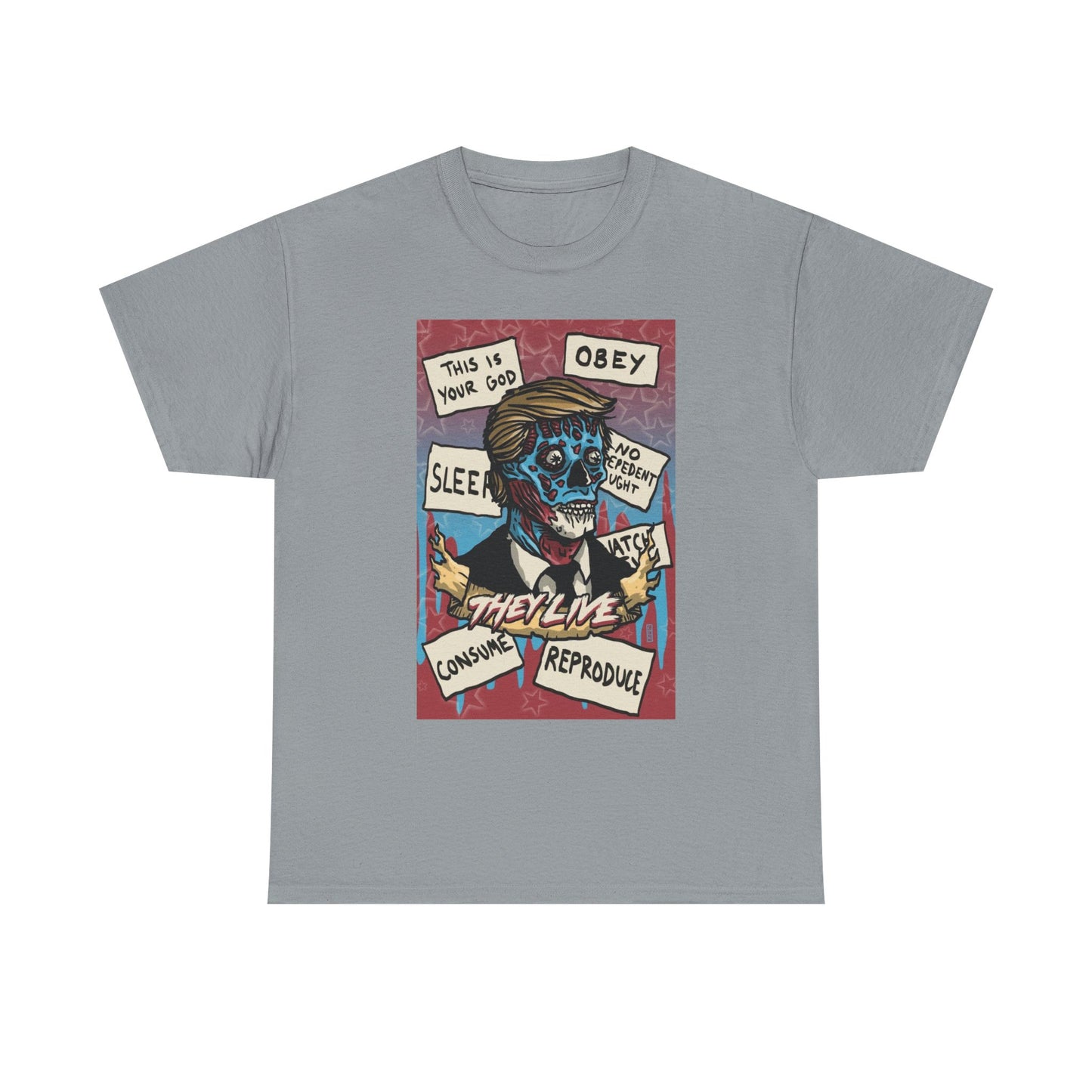 Obey Graphic T Shirt Skate Retro Unisex Heavy Cotton Tee