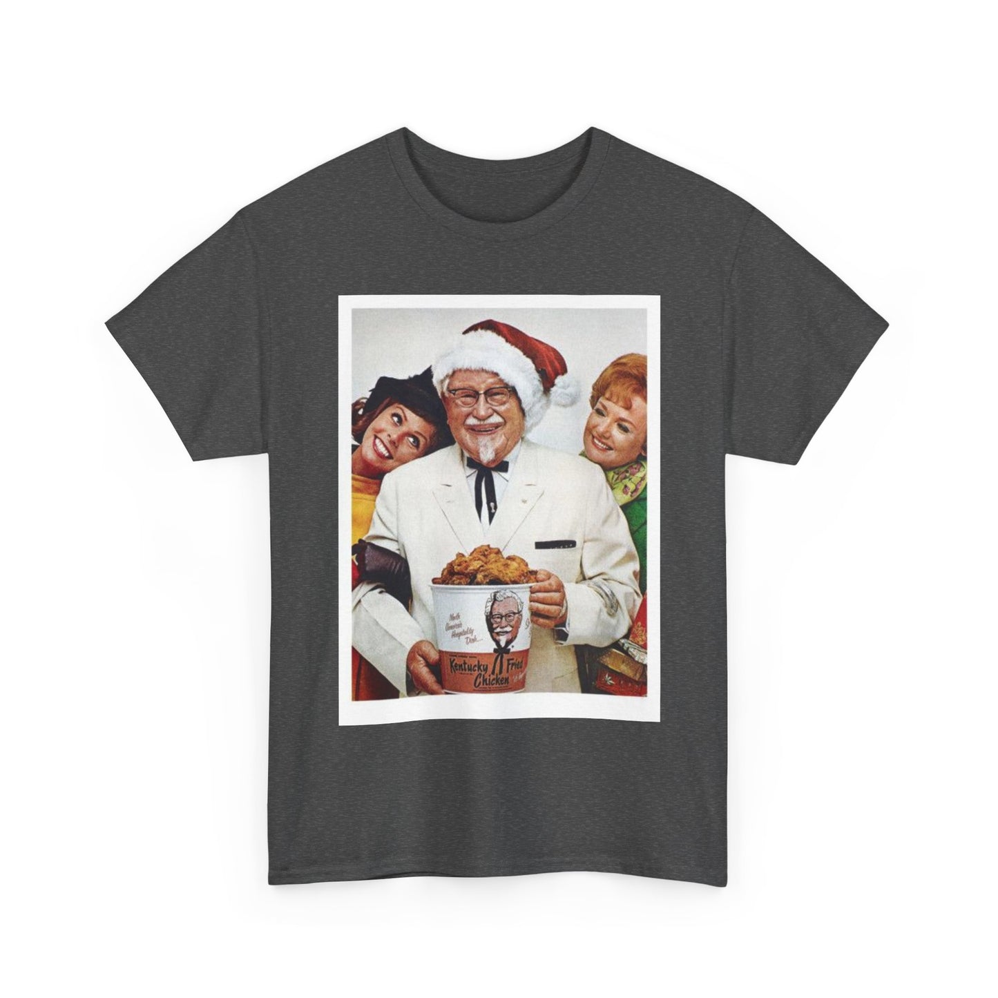 KFC Shirt Christmas Graphic Funny Vintage Gift Retro Unisex Heavy Cotton Tee