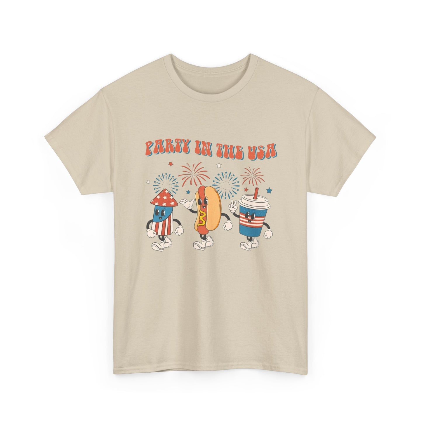 Party In The USA 4th Graphic T Shirt ADULT NEW