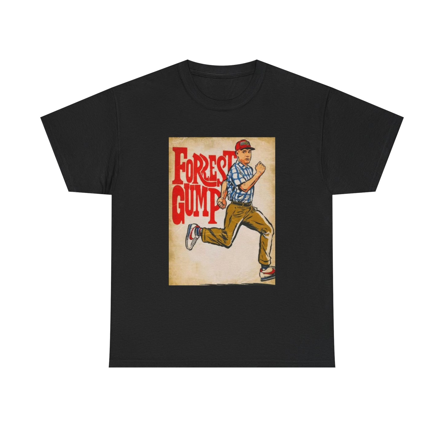 Forrest Gump Tshirt Vintage Retro Movie Poster Unisex Heavy Cotton Tee