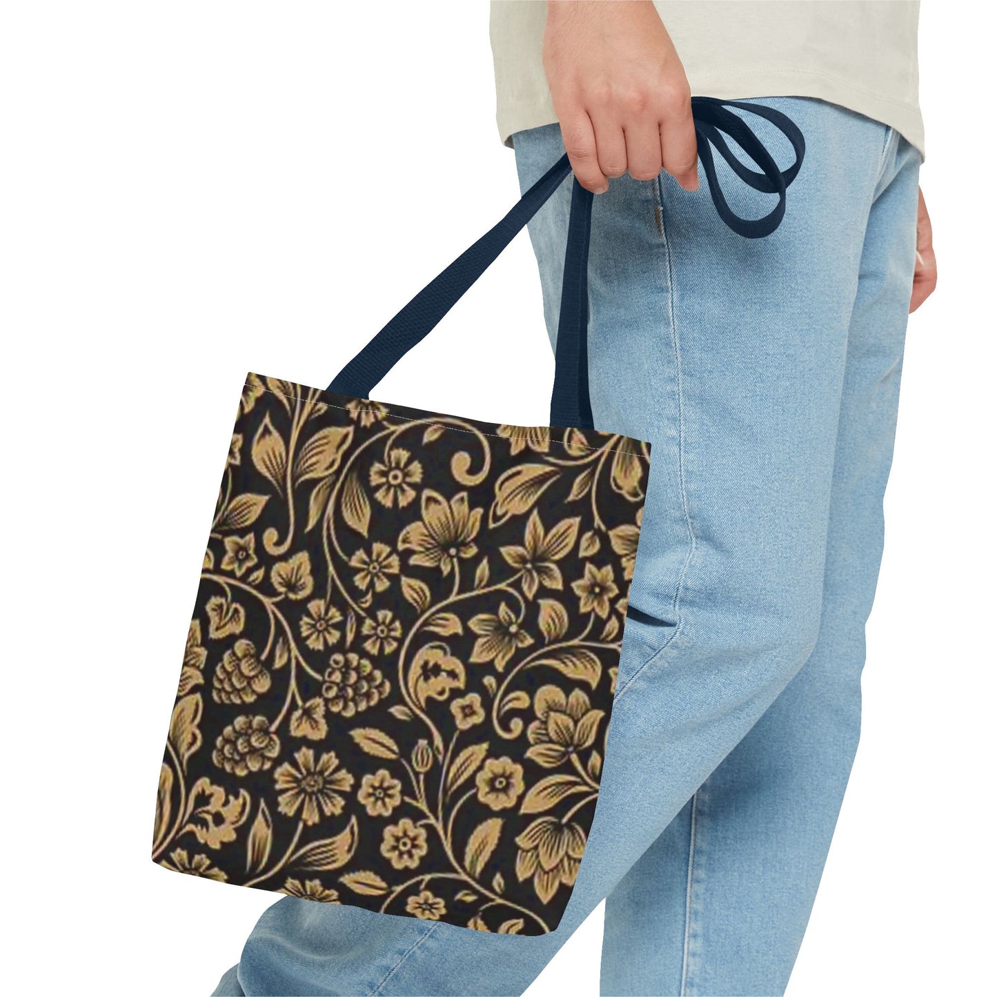 Gold Flowers Multi Color BRAND NEW MODERN Tote Bag (AOP)