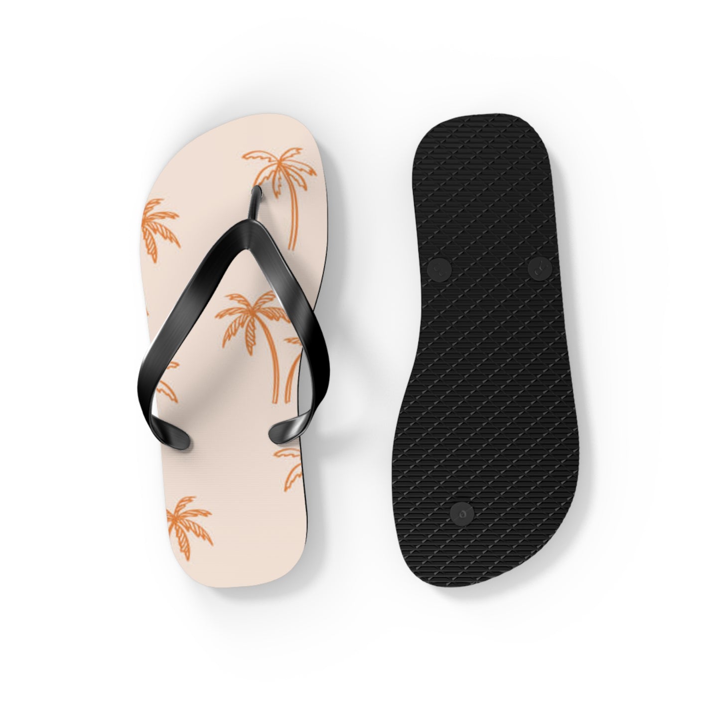 Orange Palm Trees Sandals Summer Flip Flops Slides BRAND NEW