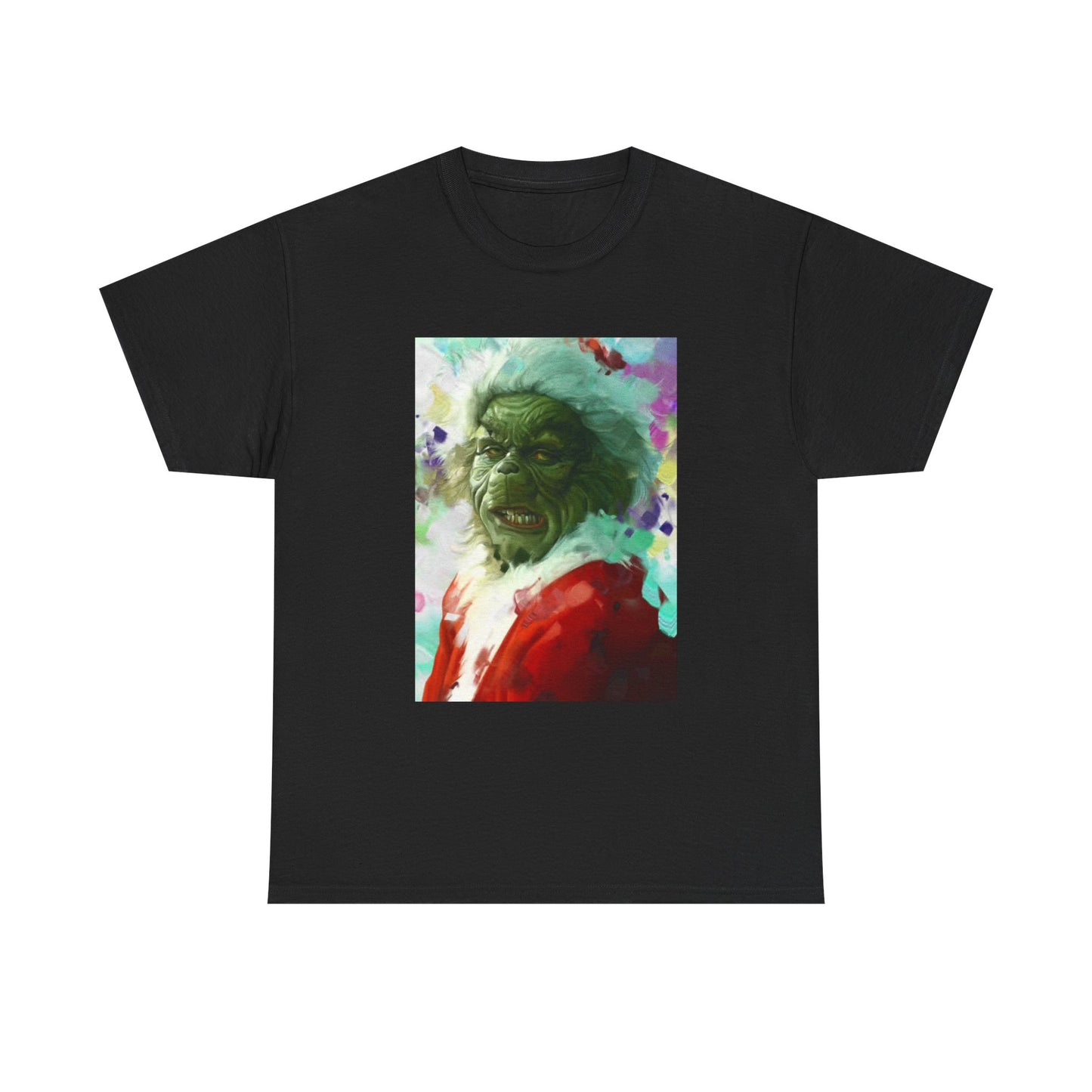 The Grinch Christmas Tshirt Holiday Santa Unisex Heavy Cotton Tee