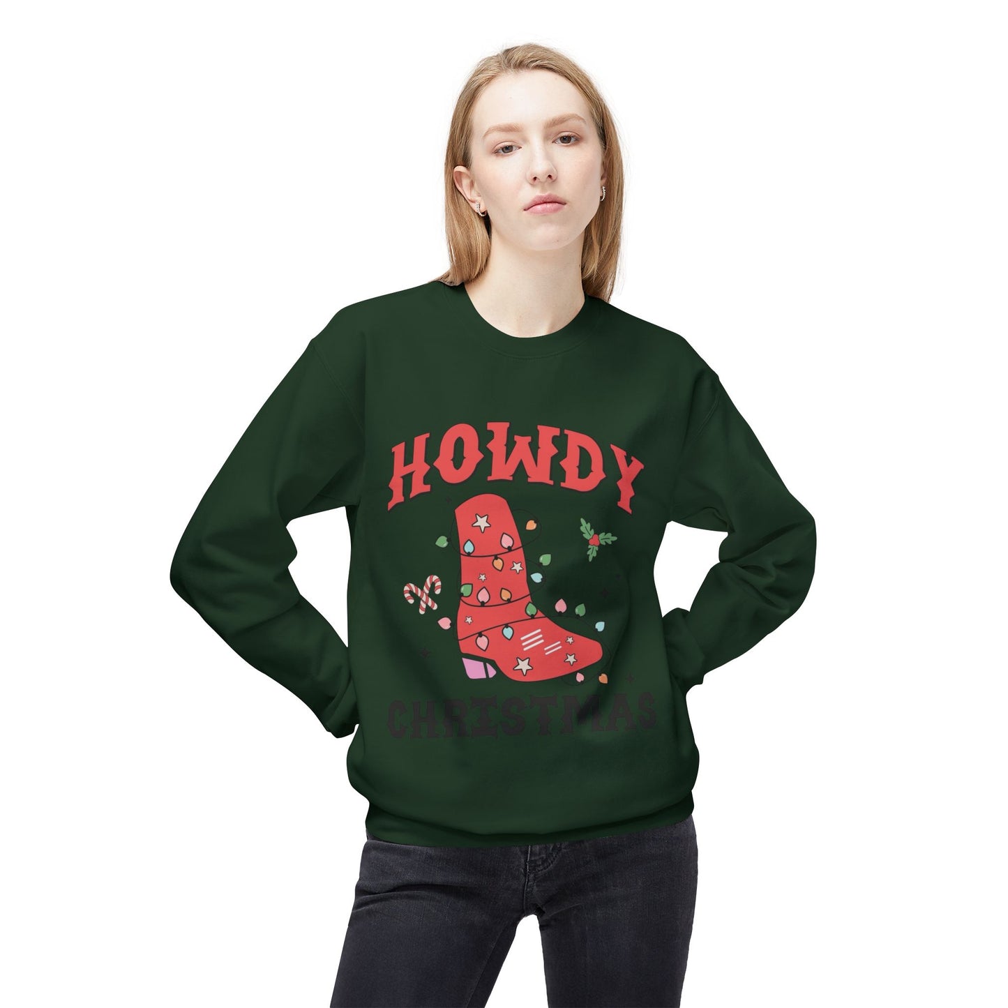 Howdy Christmas Sweater NEW Unisex Fleece Crewneck Sweatshirt