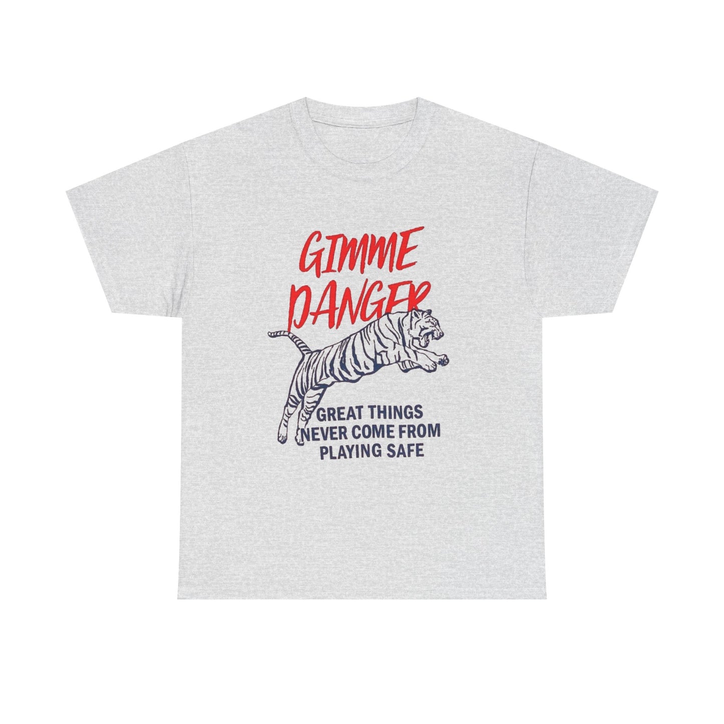 Gimme Danger Tiger Graphic T Shirt NEW Vintage Unisex Heavy Cotton Tee