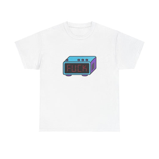 Funny Alarm Clock Wake Up Graphic T Shirt Unisex Heavy Cotton Tee Gift New