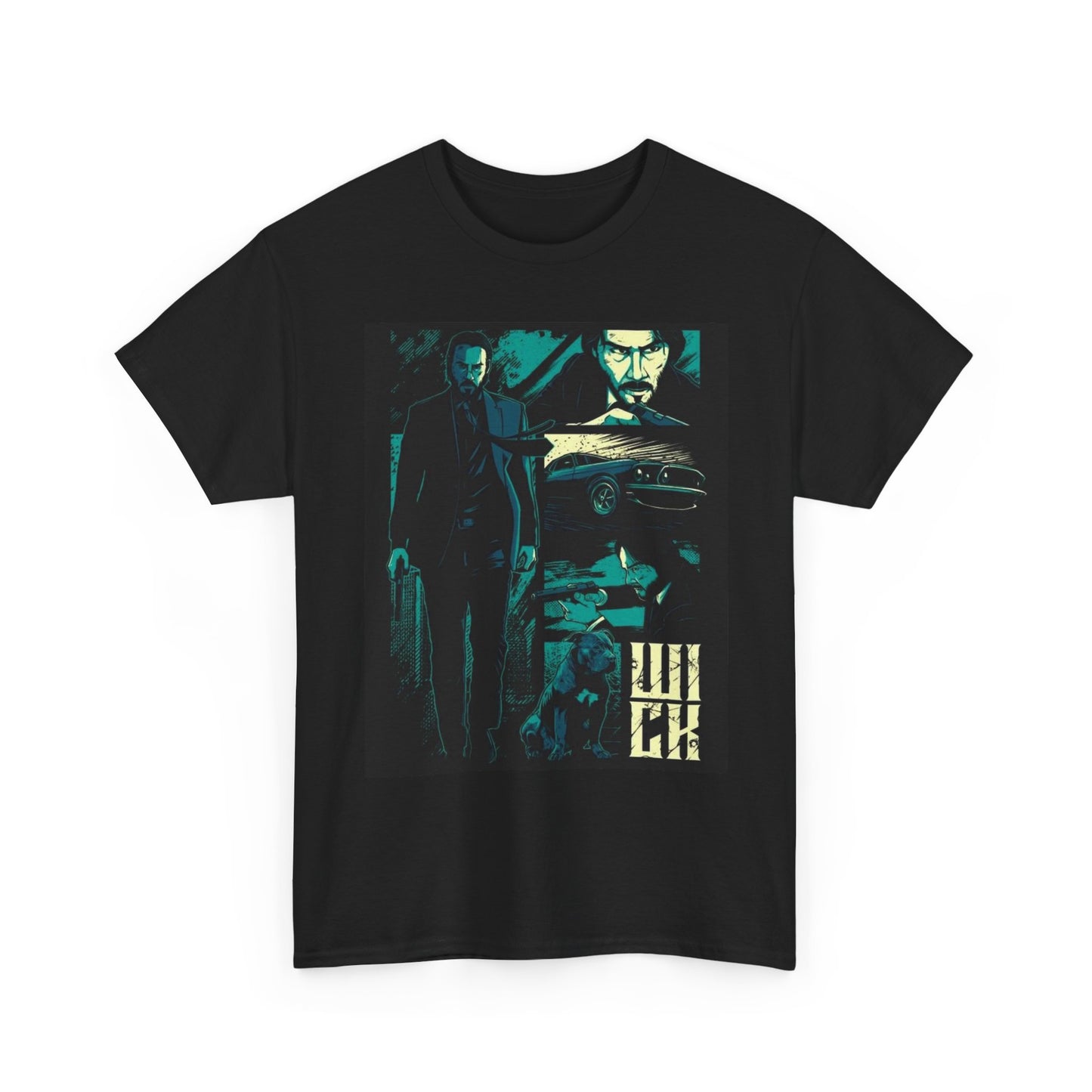 John Wick T Shirt Movie Poster Graphic Action Unisex Heavy Cotton Tee