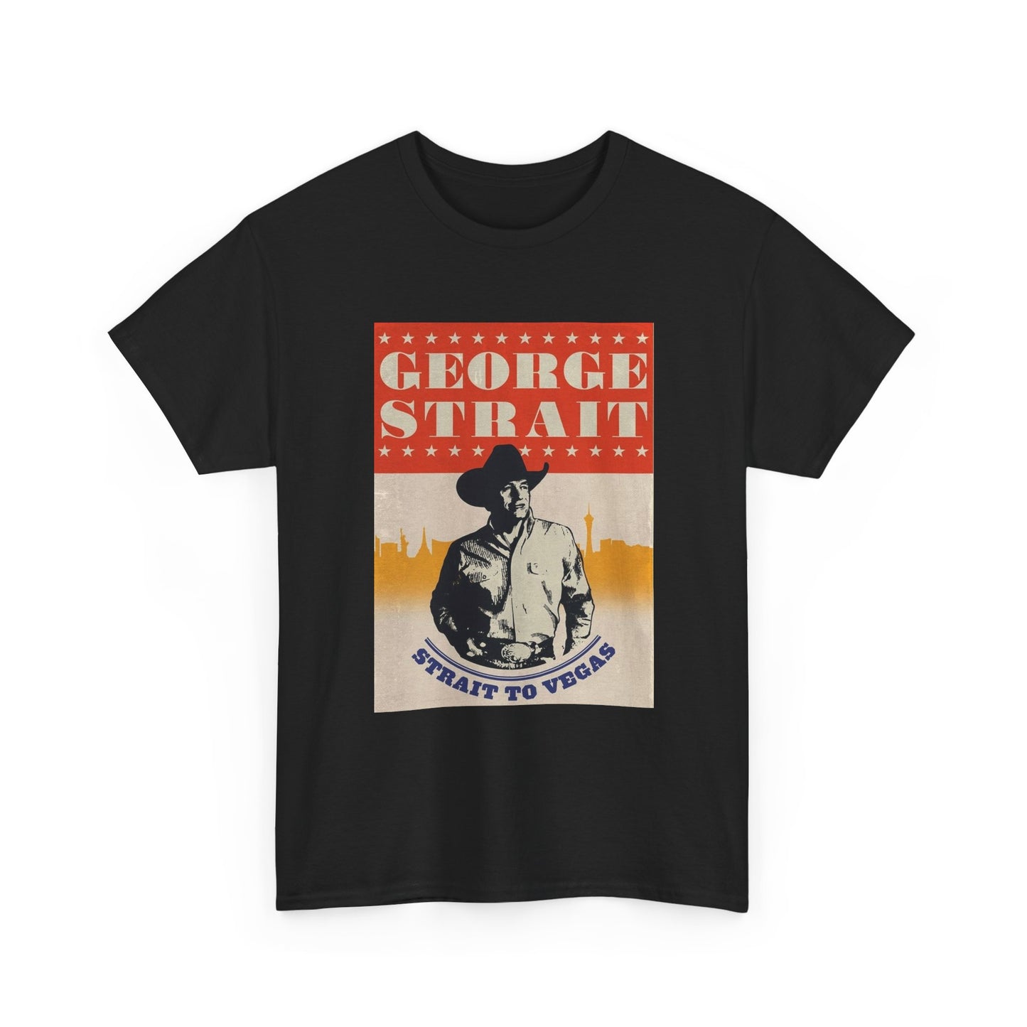 George Strait Tshirt Texas Country Poster Retro Tour Unisex Heavy Cotton Tee