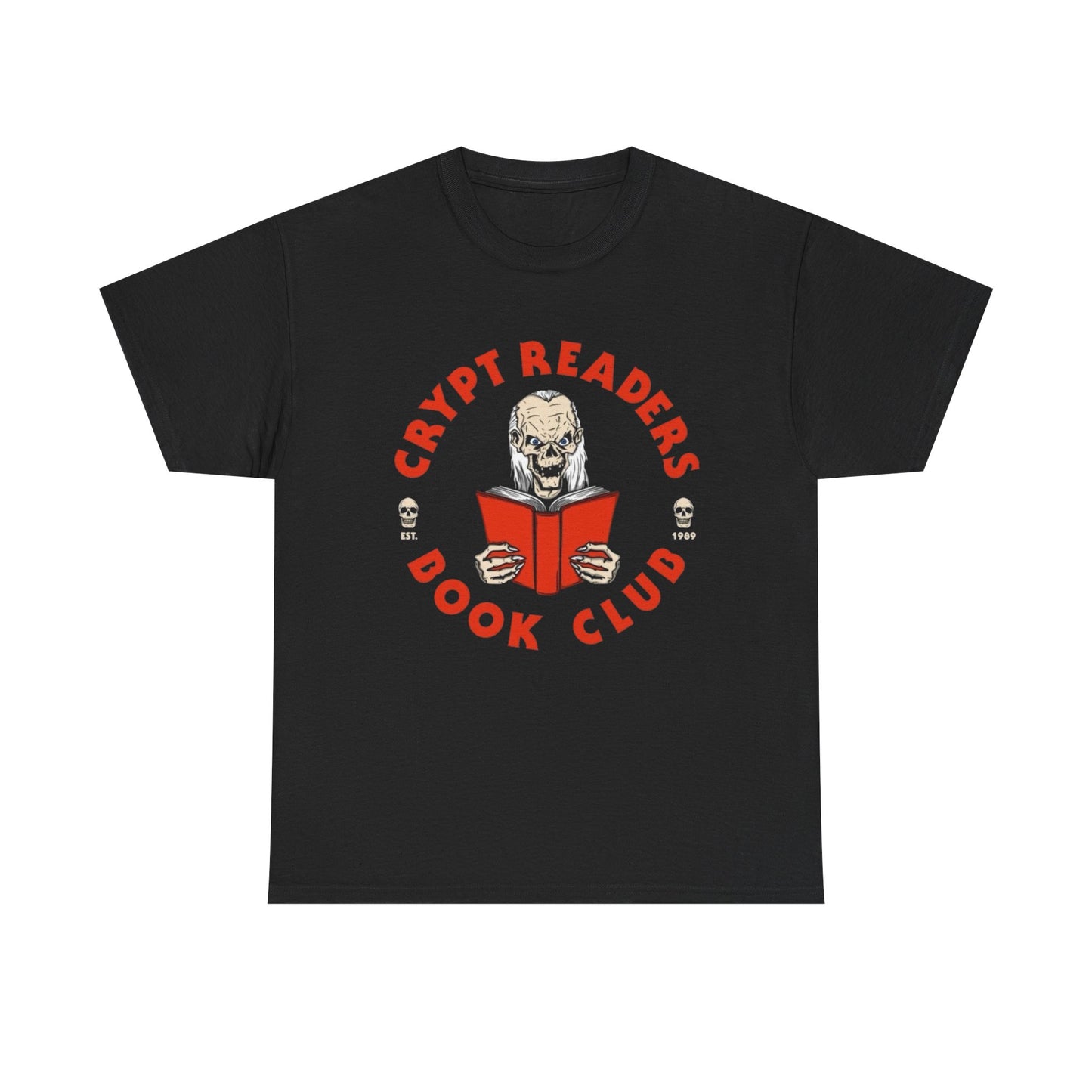 Crypt Readers Book Club Vintage Graphic T Shirt Unisex Heavy Cotton Tee