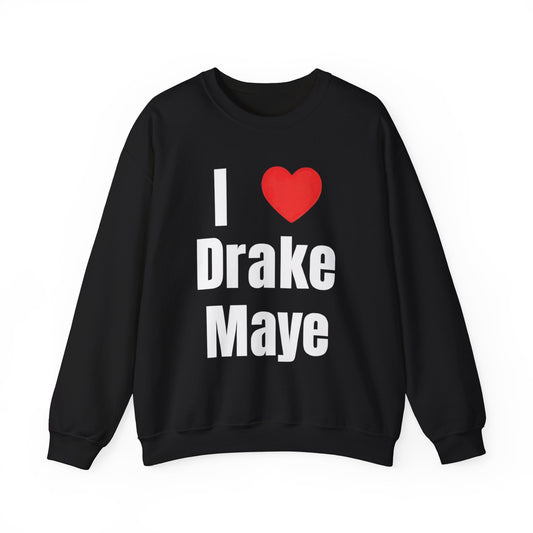 I Love Drake Maye Sweatshirt NEW ADULT Unisex Heavy Blend™ Crewneck Sweatshirt