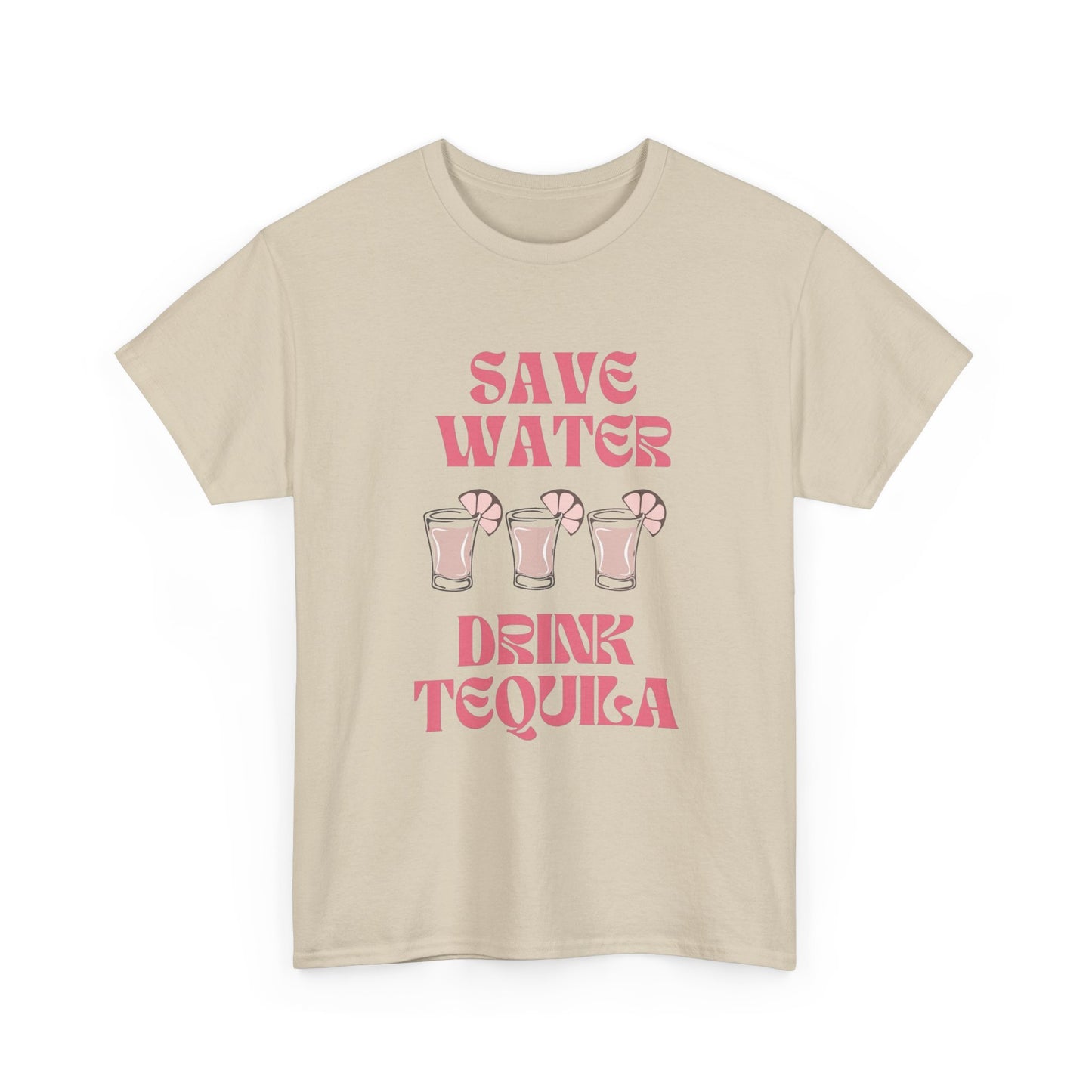 Save Water Drink Tequila Funny Graphic T Shirt NEW Adult Regular Sizing Tee