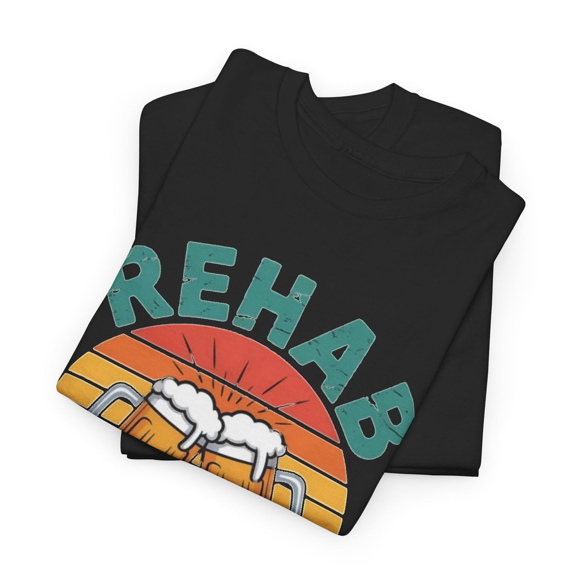 Rehab Is for Quitters Beer Graphic T-Shirt Men's Graphic Tee