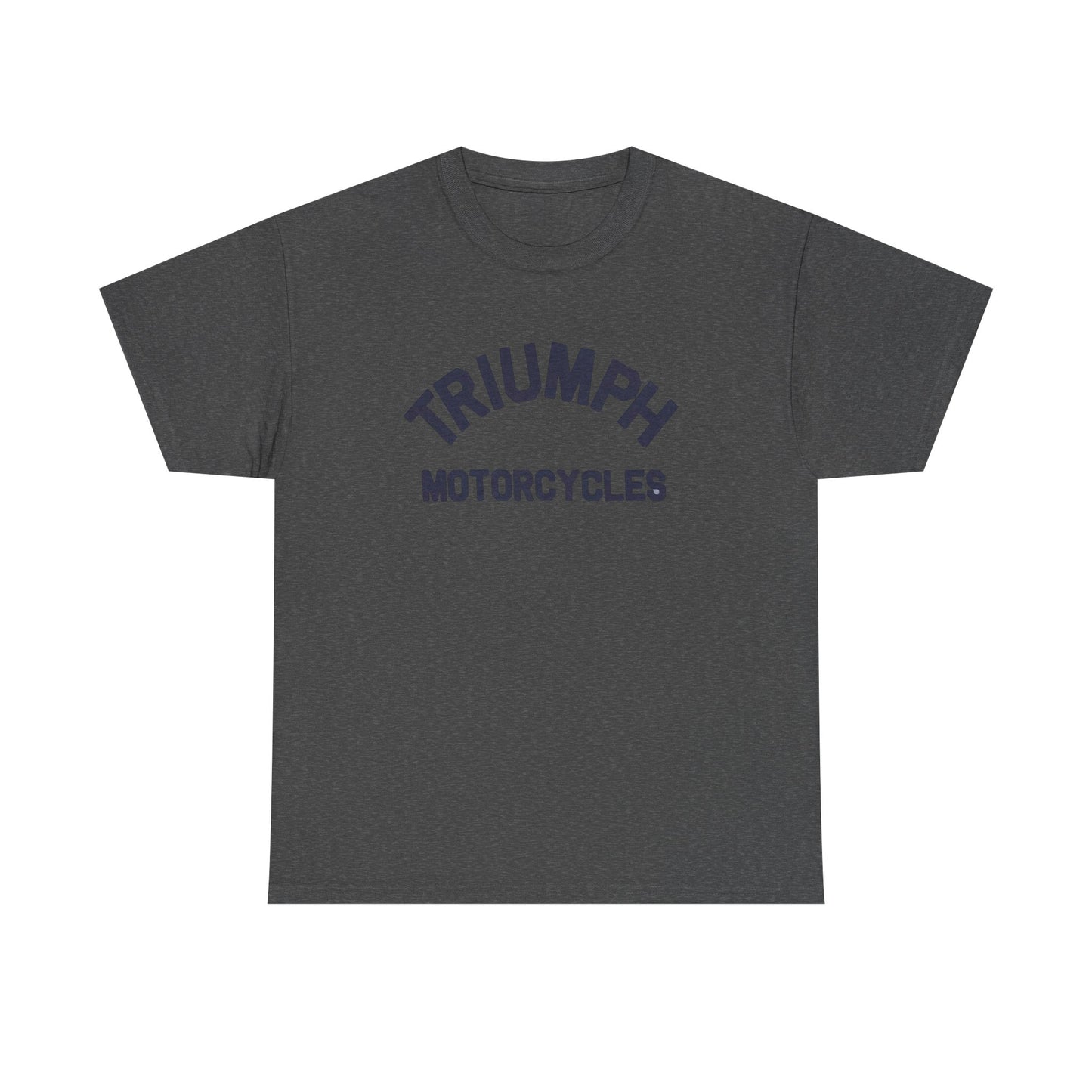 Triumph Motorcycles Tshirt Vintage Logo Classic Fit Unisex Heavy Cotton Tee