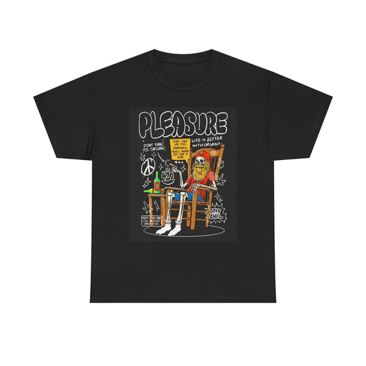 Pleasure Graphic T Shirt Stay Chill Weed THC Pot Unisex Heavy Cotton Tee