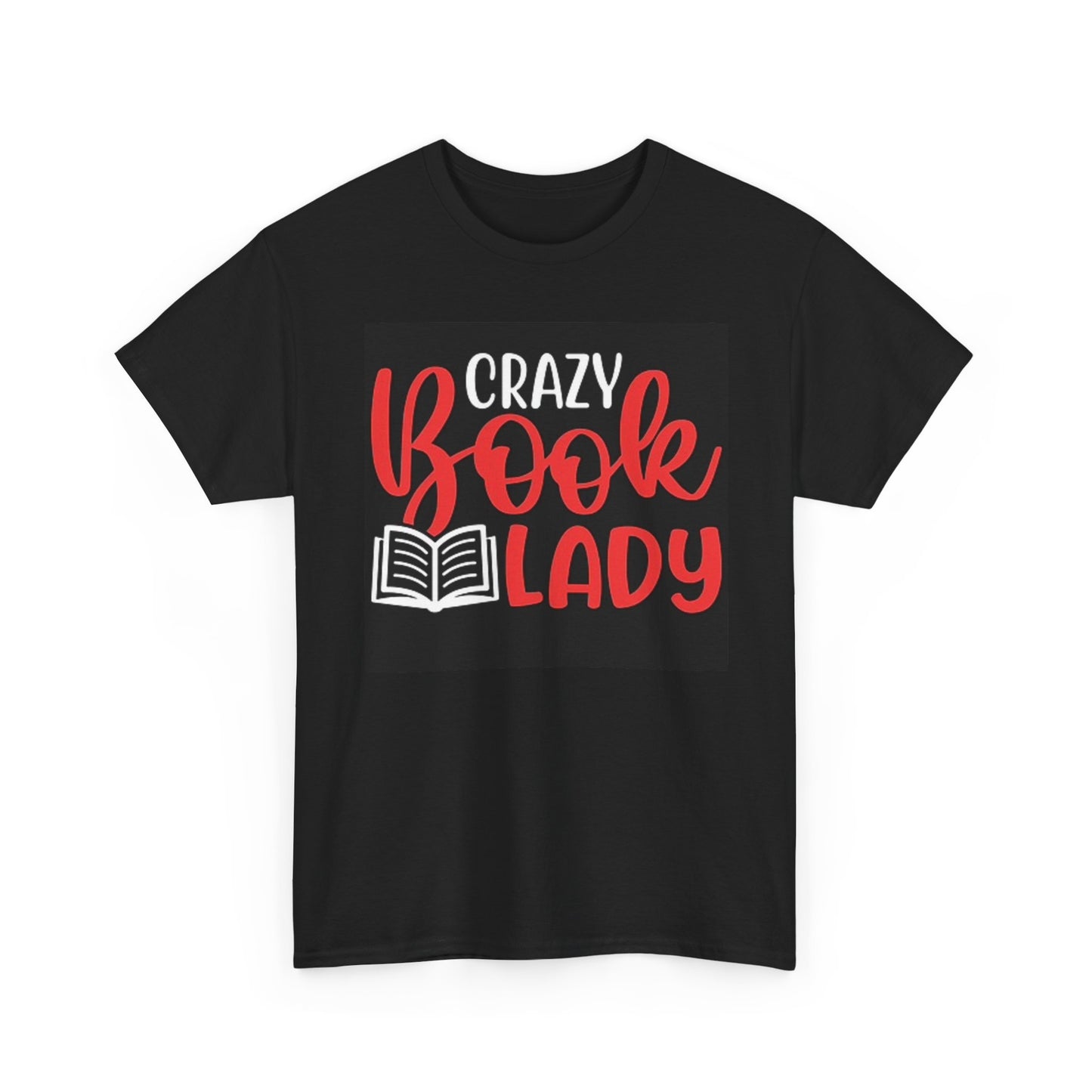 Crazy Book Lady Graphic T Shirt Funny Unisex Heavy Cotton Tee