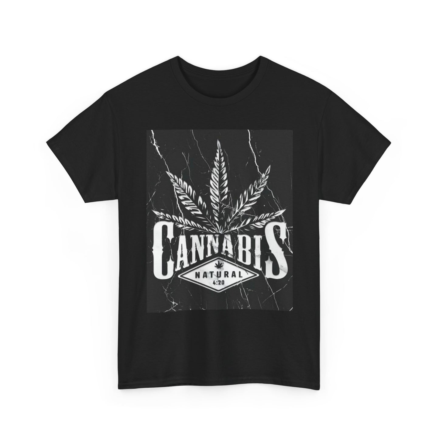Cannabis Natural 420 Graphic T Shirt Retro Unisex Heavy Cotton Tee
