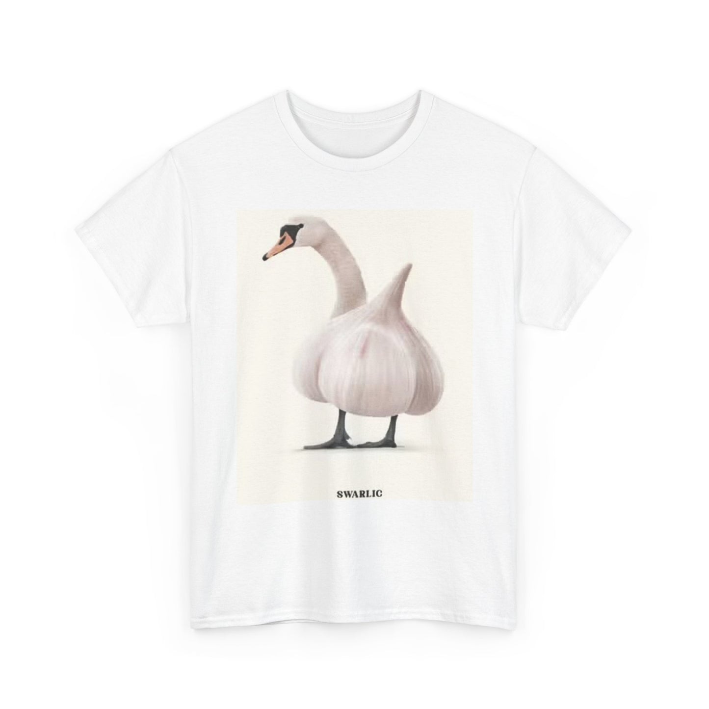 Funny Goose T Shirt Comedy Jokes Garlic Swan Unisex Heavy Cotton Tee