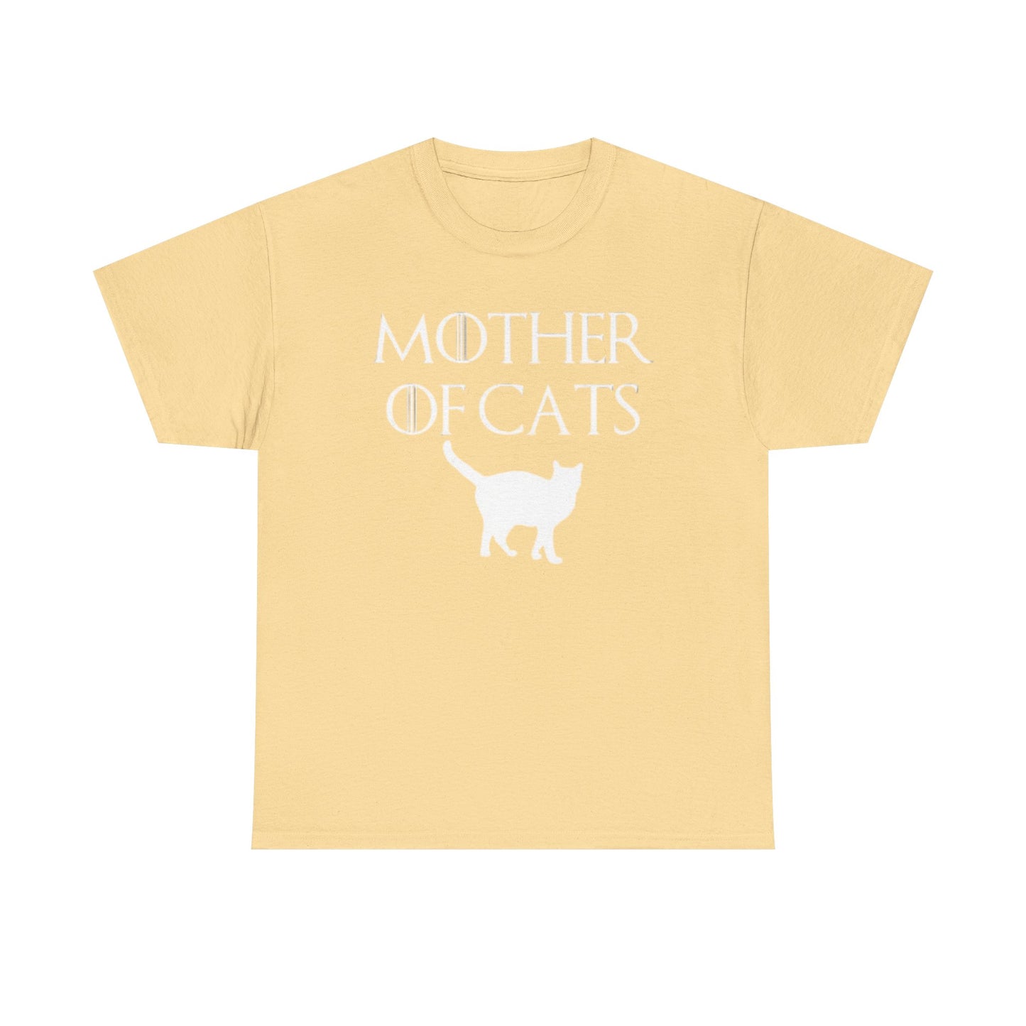 Mother Of Cats Funny Graphic T Shirt Cat Lover Kittens Unisex Heavy Cotton Tee