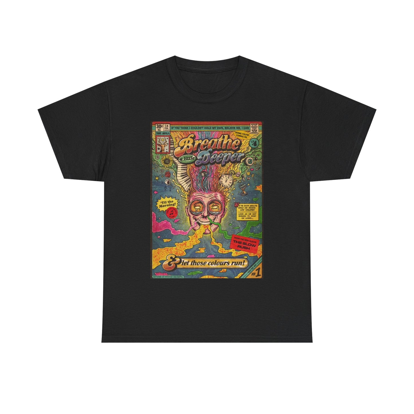 WoodStock Tshirt Vintage jerry garcia Neon Art Retro Unisex Heavy Cotton Tee