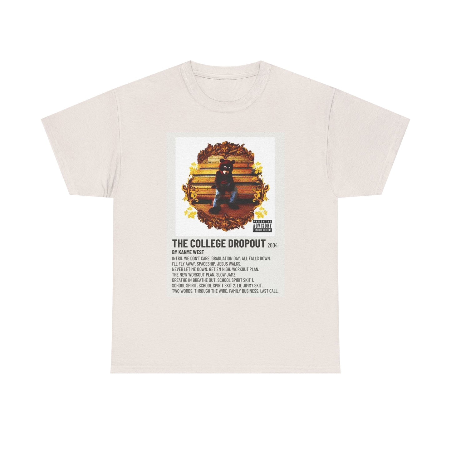 Kanye College Dropout Graphic T Shirt Retro Album Unisex Heavy Cotton Tee