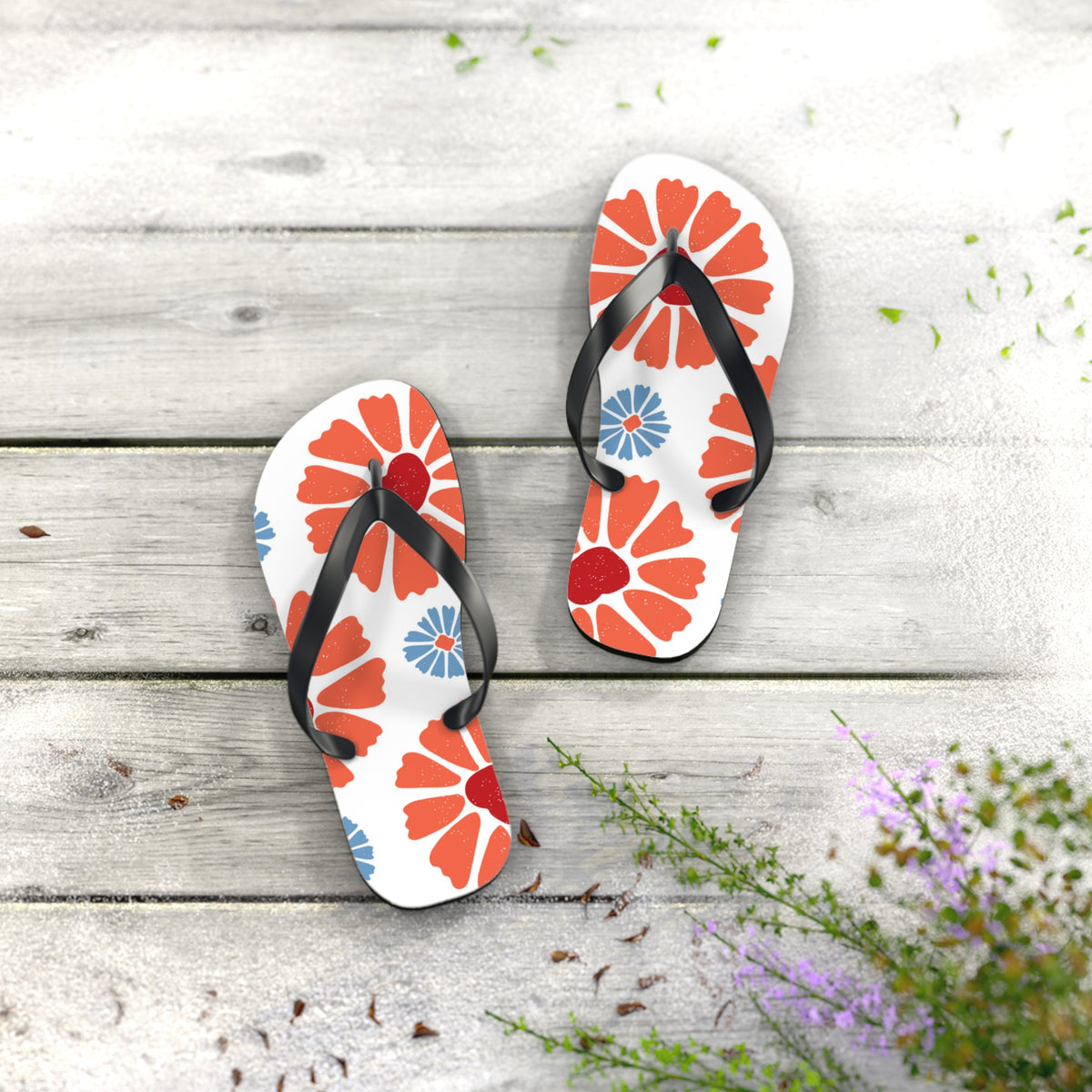 Tropical Flowers Beach Sandals Summer Flip Flops Slides BRAND NEW