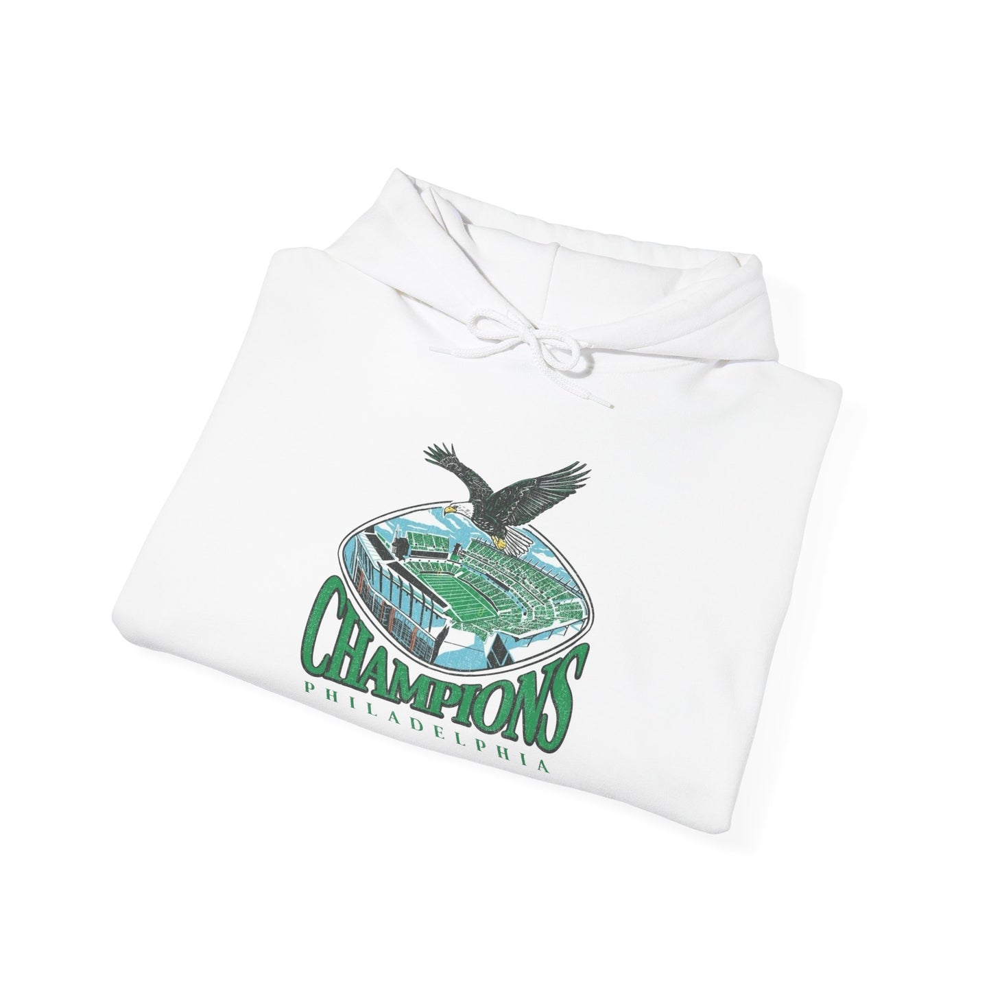 Philadelphia Champions GO BIRDS Graphic Hoodie NEW Heavy Blend Hooded Sweatshirt