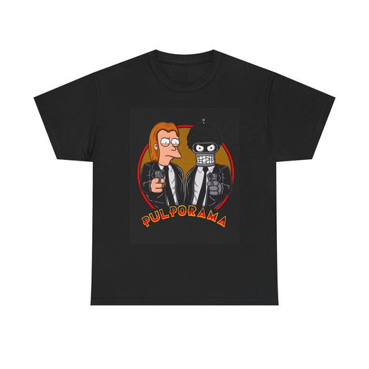 Pulp Fiction Futurama Funny T Shirt Bender Tv Series Unisex Heavy Cotton Tee