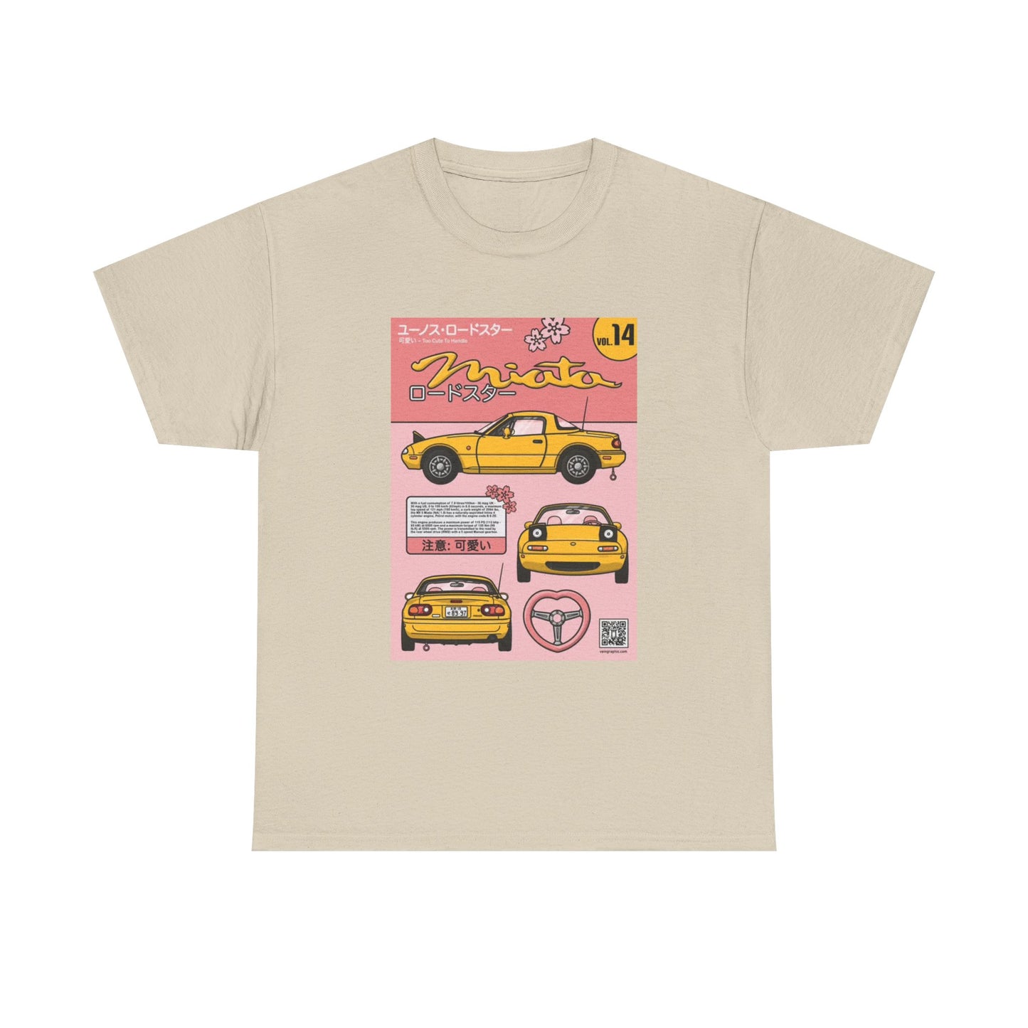 Mazda Miata Tshirt JDM Graphic Anime Cute Unisex Heavy Cotton Tee
