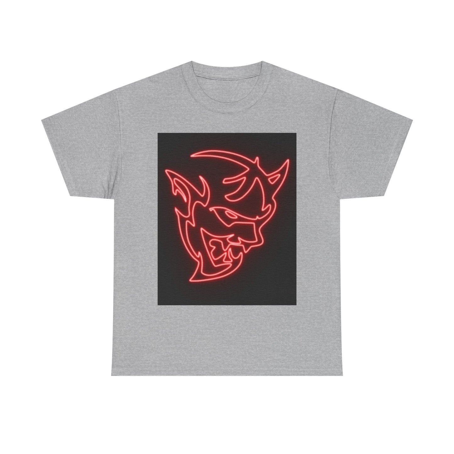 Dodge Demon Tshirt Hellcat Charger Logo Challenger Mopar Unisex Heavy Cotton Tee