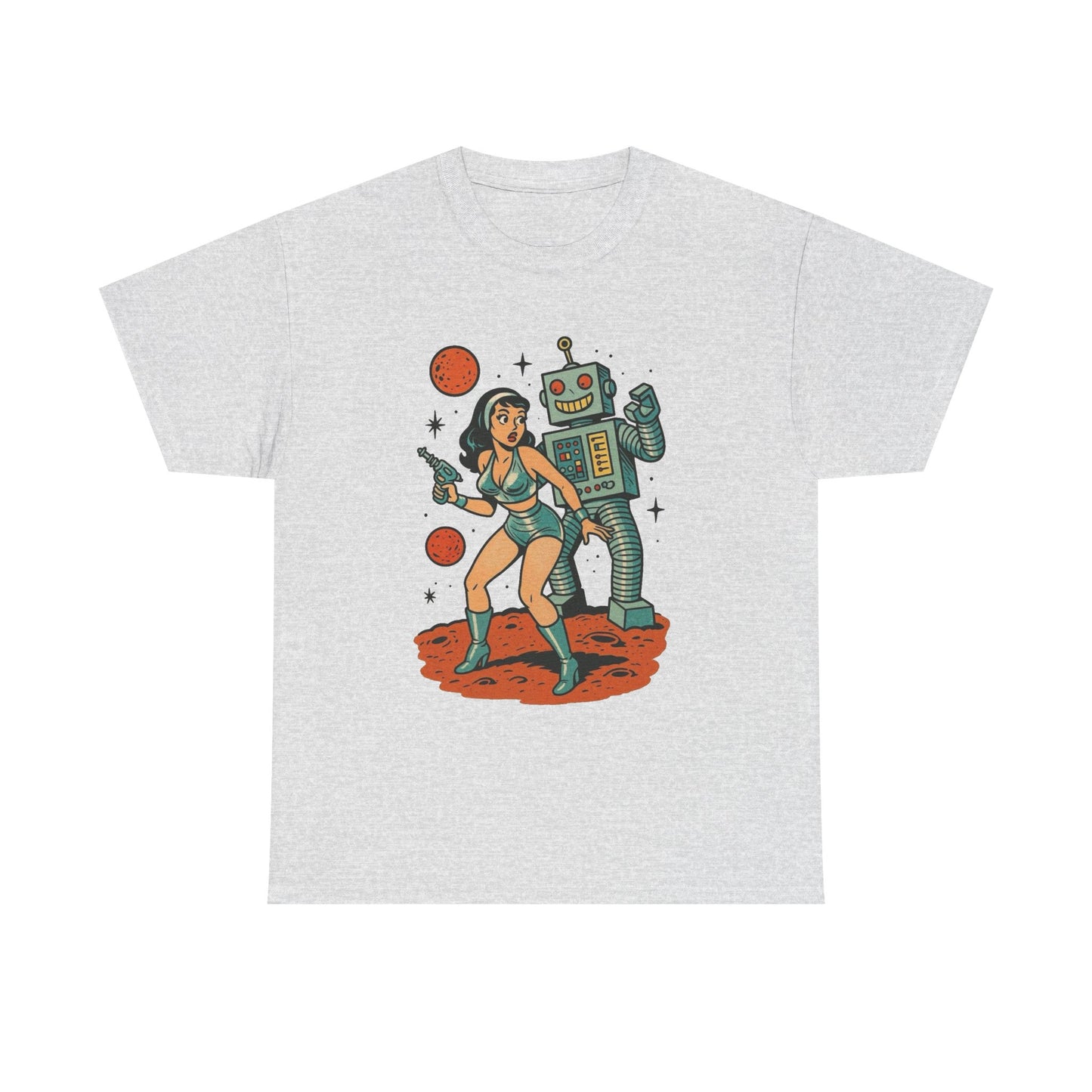 Robot Dancing Funny Graphic T Shirt Unisex Heavy Cotton Tee GIFT NEW