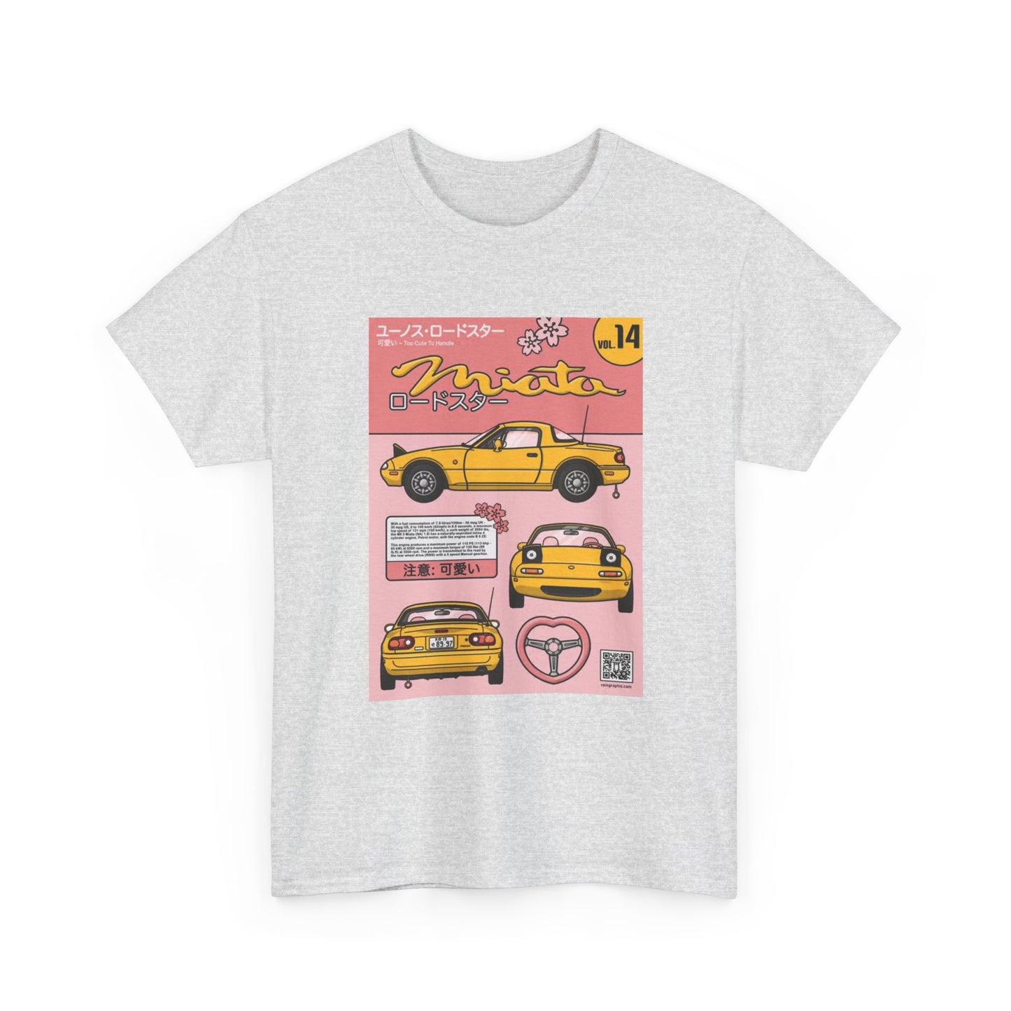 Mazda Miata Tshirt JDM Graphic Anime Cute Unisex Heavy Cotton Tee