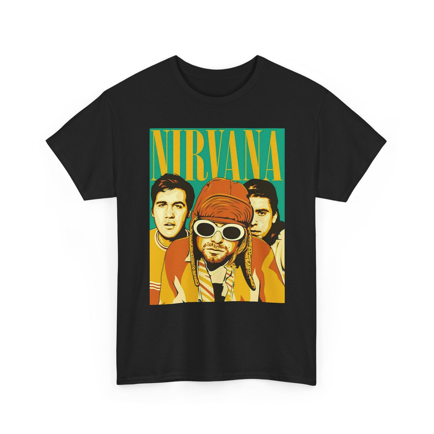 Nirvana shirt retro 90s Kurt cobain graphic band vintage rock Tee punk rock