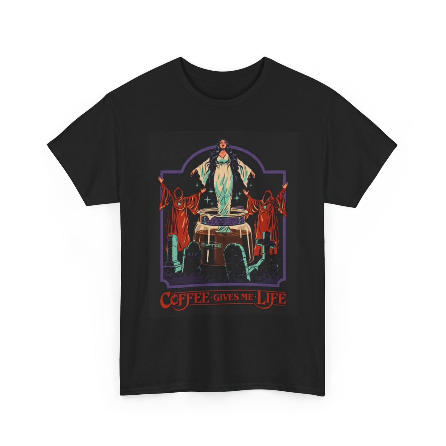 Coffee Gives Me Life Graphic T Shirt Funny Art Coffee Lover Gift Unisex