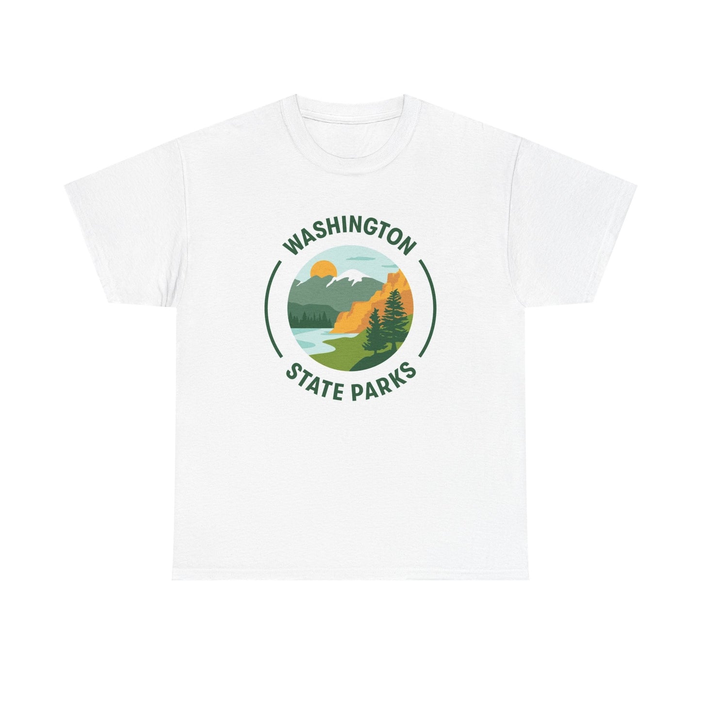 Washington State Parks State BRAND NEW Apparel T Shirt Unisex Heavy Cotton Tee