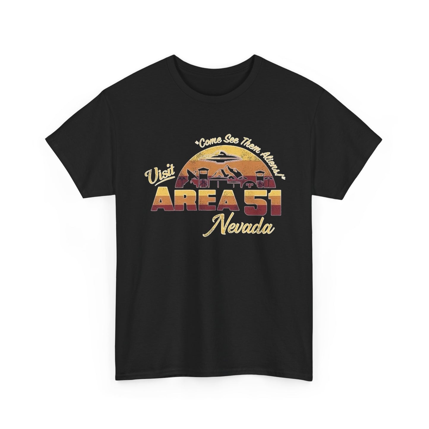 Visit Area 51 Nevada Graphic T Shirt Unisex Heavy Cotton Tee