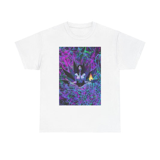 Beautiful Women Weed Leaf Graphic T Shirt Trippy Unisex Heavy Cotton Tee