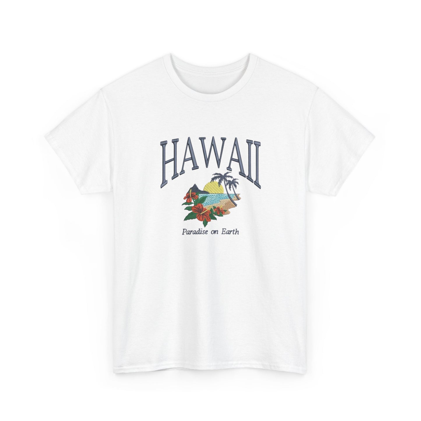 Hawaii Paradise On Earth Graphic T Shirt NEW Unisex Heavy Cotton Tee
