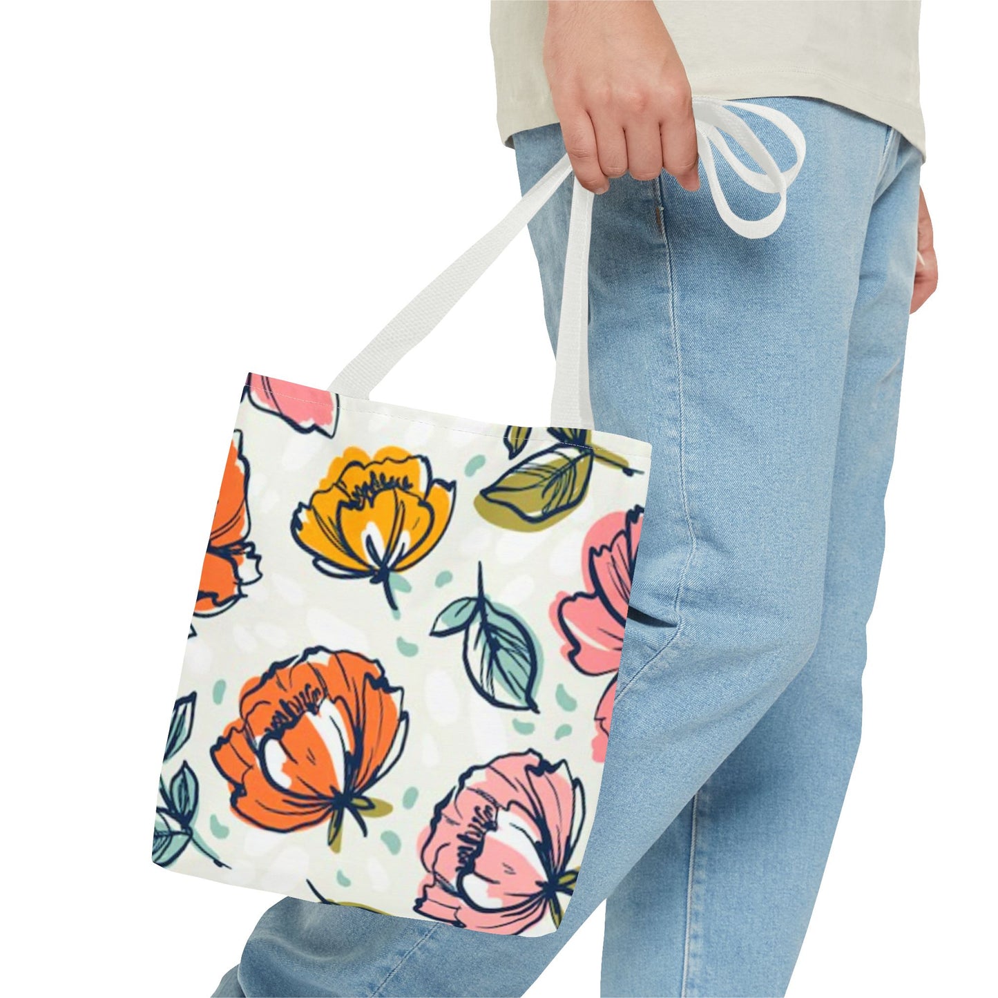 Multi Color Flowers Pattern Brand NEW Tote Bag (AOP)
