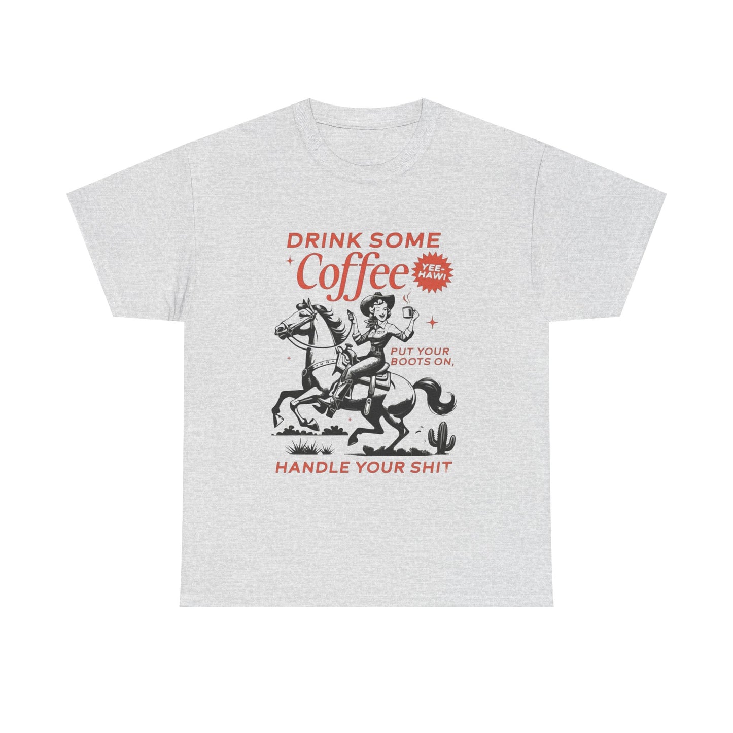 Drink Some Coffee Funny Graphic T Shirt NEW ADULT TEE VINTAGE