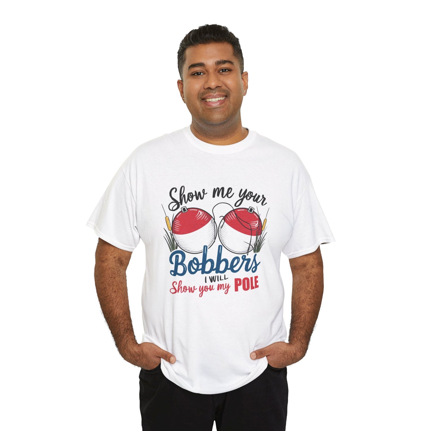 Funny Fishing Sex Jokes Graphic T Shirt Men's Heavy Cotton Tee