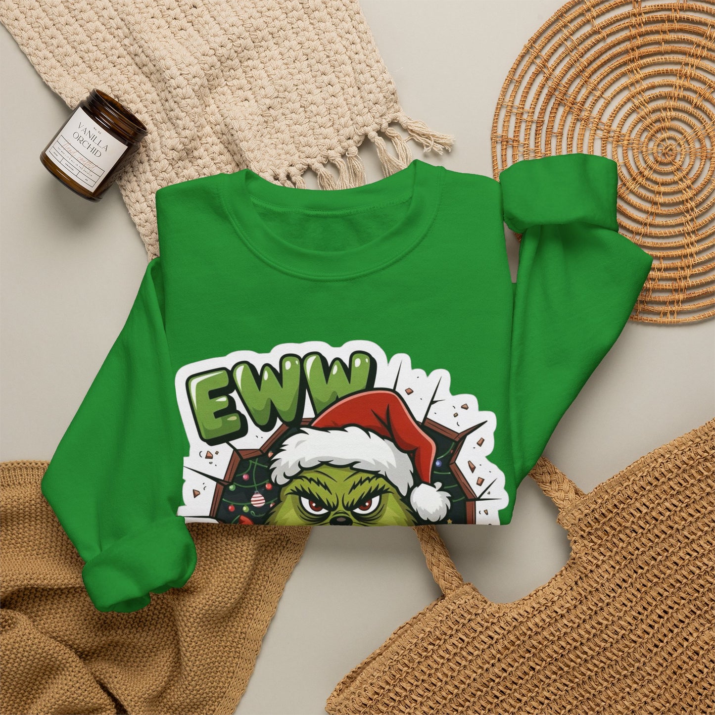 The Grinch Funny Graphic Sweater NEW Unisex Heavy Blend™ Crewneck Sweatshirt