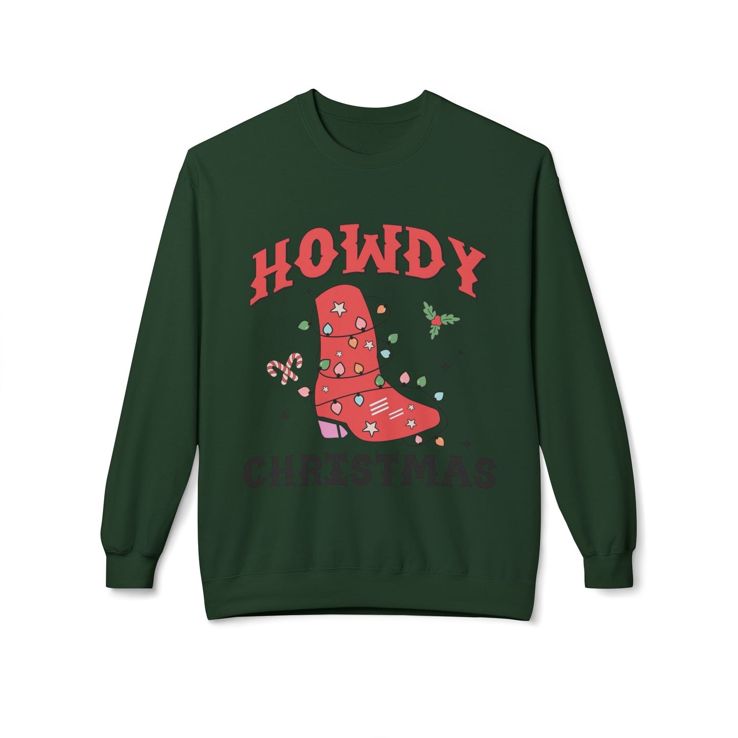Howdy Christmas Sweater NEW Unisex Fleece Crewneck Sweatshirt