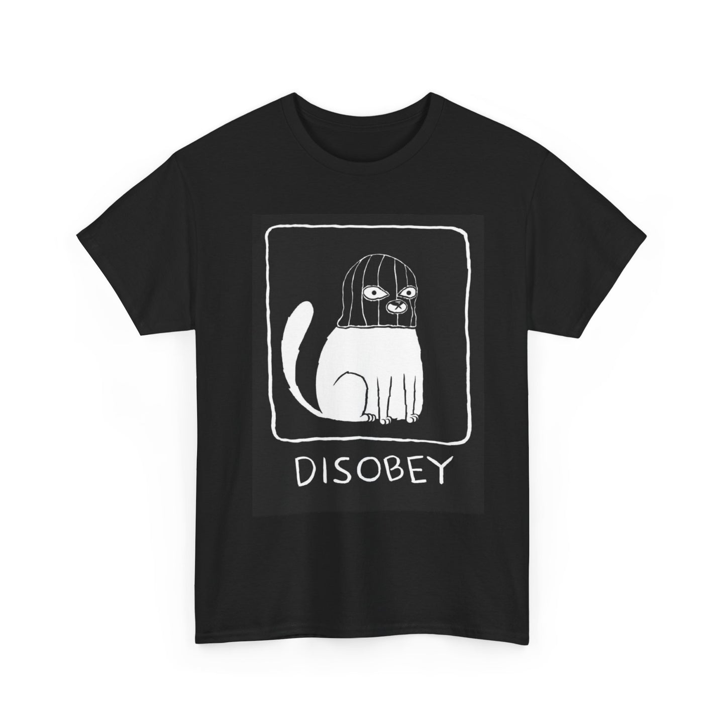 Disobey Cat Burglar Graphic T Shirt Cotton Tee