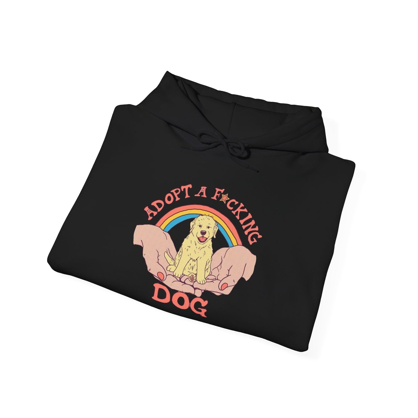 Adopt A Dog Graphic Hoodie Unisex Heavy Blend™ Hooded Sweatshirt
