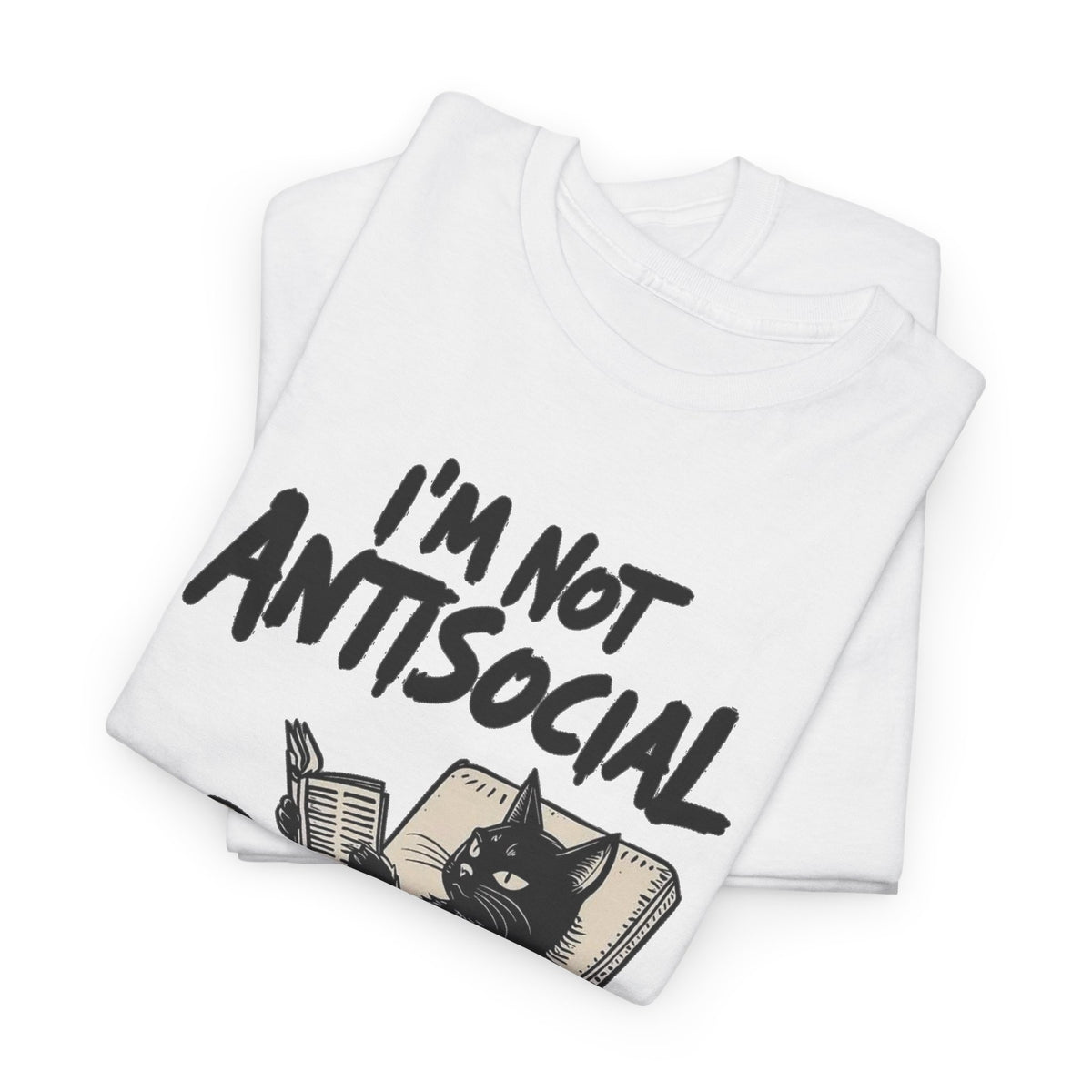 I'm Not Antisocial I'm Anti-Stupid Chair Graphic T-Shirt Men's Tee