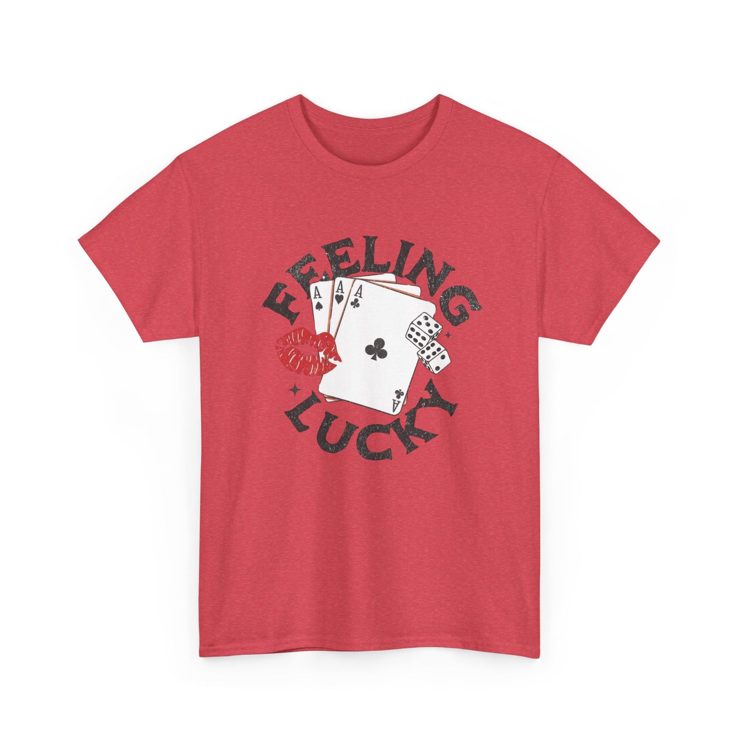 Feeling Lucky Graphic T Shirt NEW ADULT TEE VINTAGE