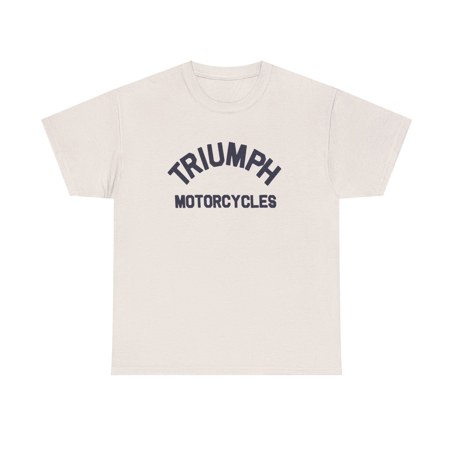 Triumph Motorcycles Tshirt Vintage Logo Classic Fit Unisex Heavy Cotton Tee